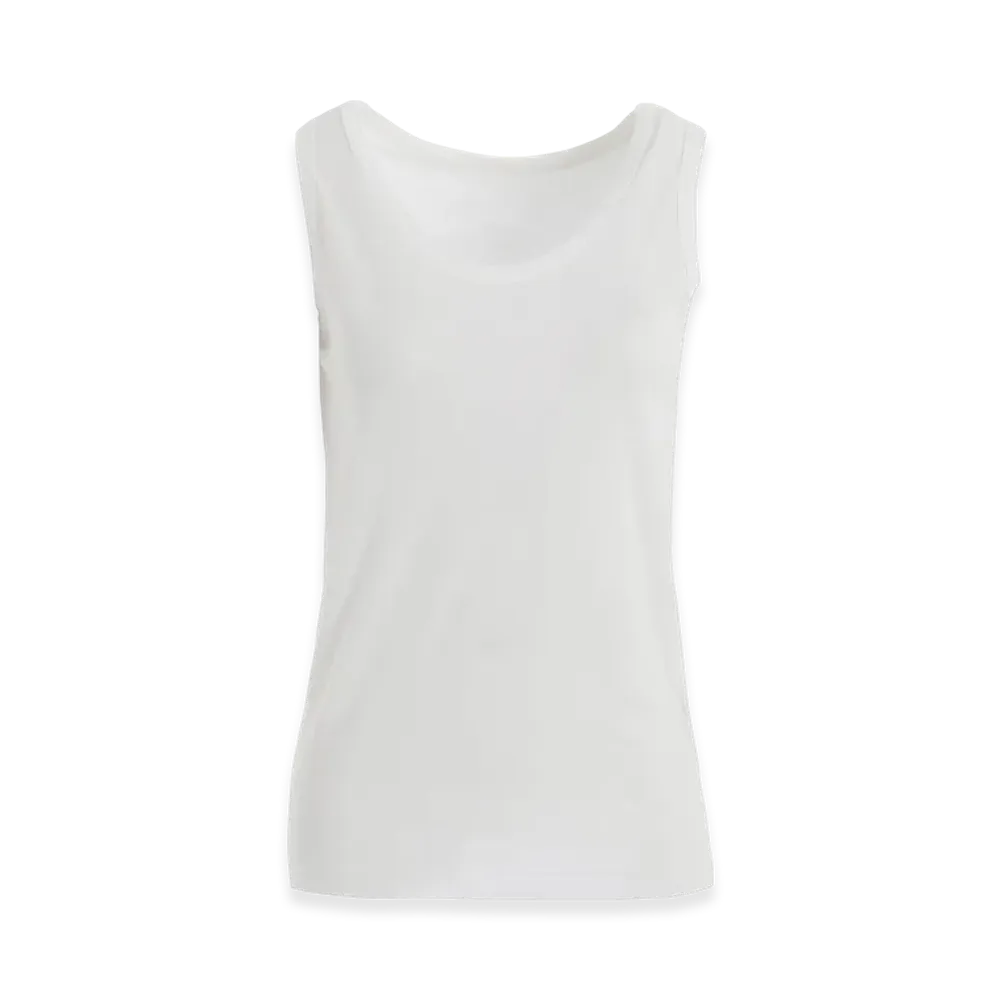 Yohji Yamamoto High Gauge Cotton Jersey Tank Top "Off White"