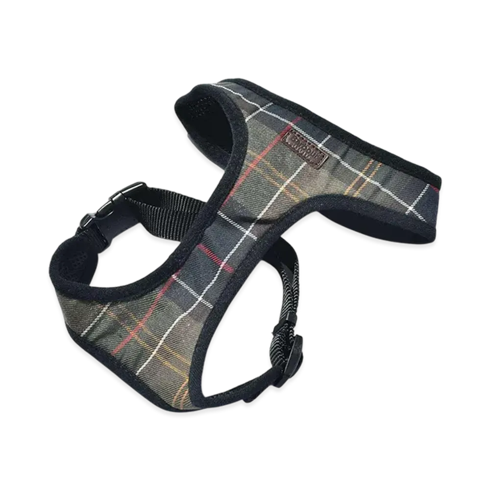 Barbour Tartan Dog Harness Classic "Classic Olive"