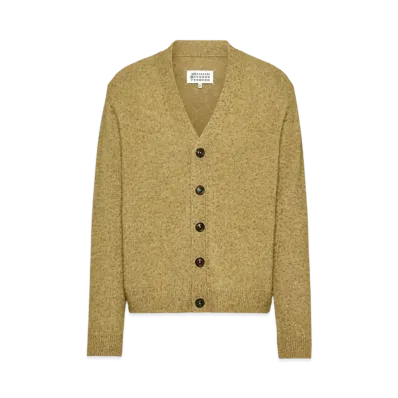 Maison Margiela Men's Pilling Knitwear Cardigan "Light Green"