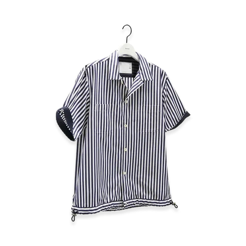 sacai Cotton Poplin Shirt "Navy Stripe"