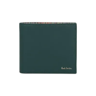 Paul Smith Signature Striped Interior Bifold Wallet "BlueGreen"