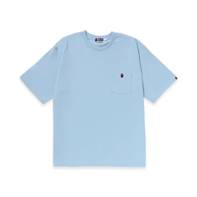 A BATHING APE Ape Head One Point Relaxed Fit Pocket Tee "Sax"