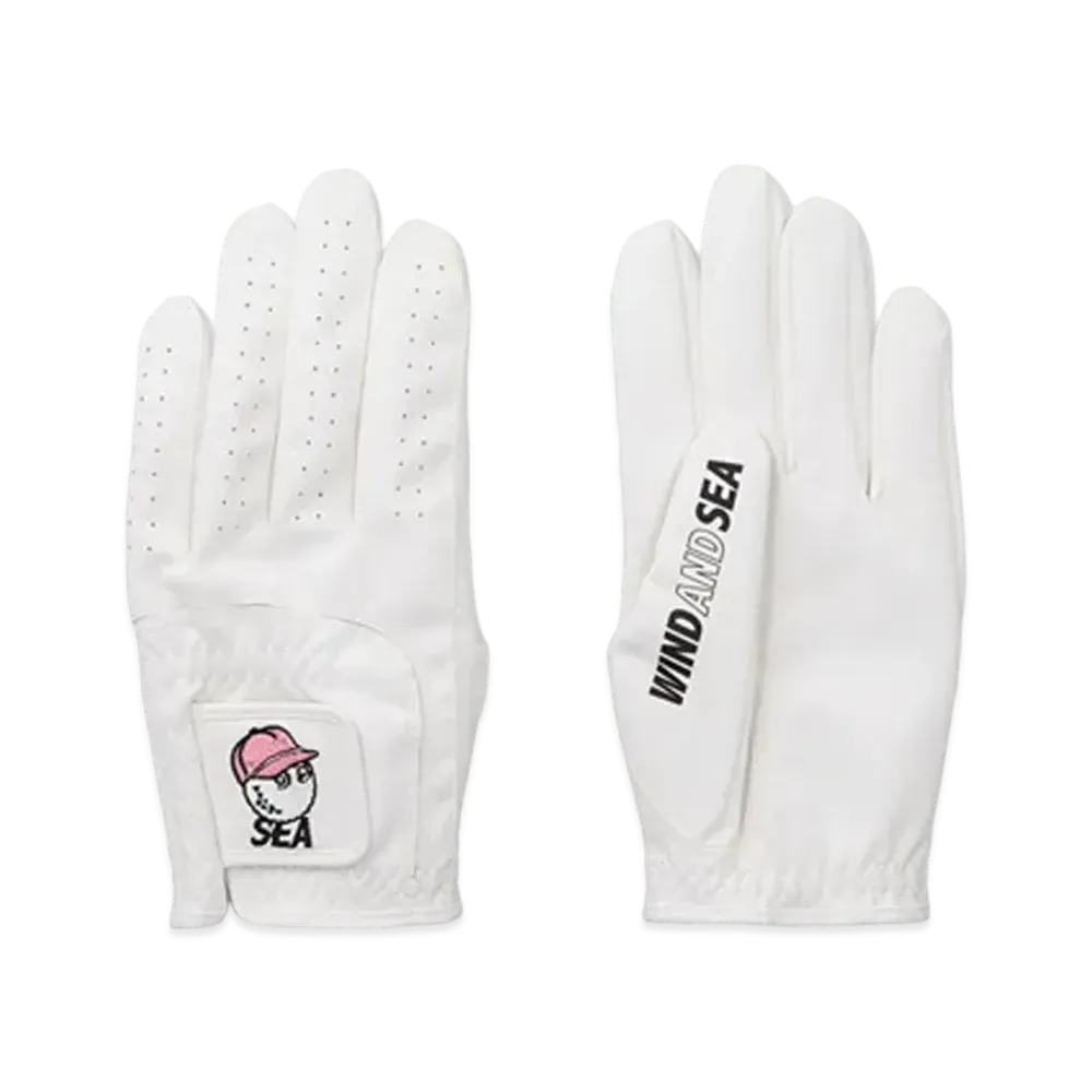 WIND AND SEA x Malbon Golf Golf Glove "White"