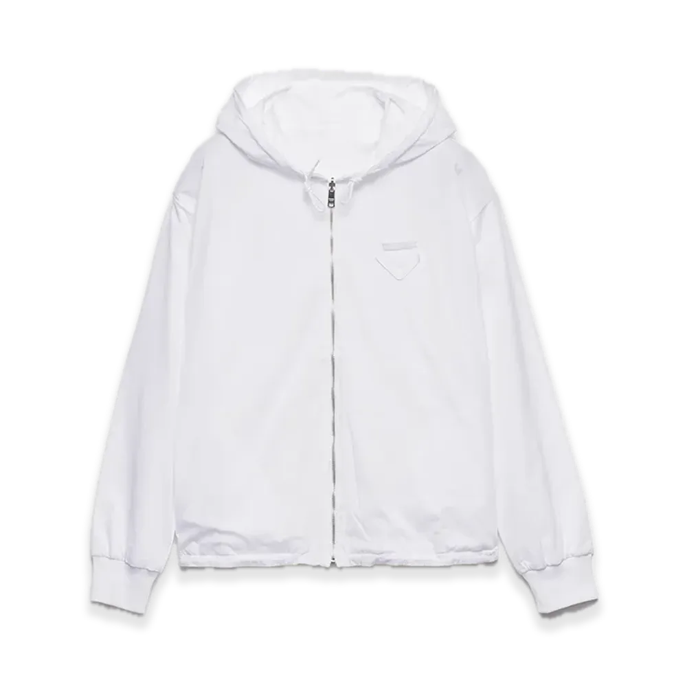 PRADA Reversible Jersey Hoodie "White"