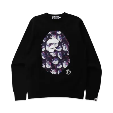 A BATHING APE GHOSTBUSTERS APE HEAD CREWNECK "Black"