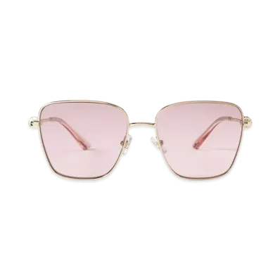 Jimmy Choo Pua Pale Square Sunglasses with Crystals "Pink"