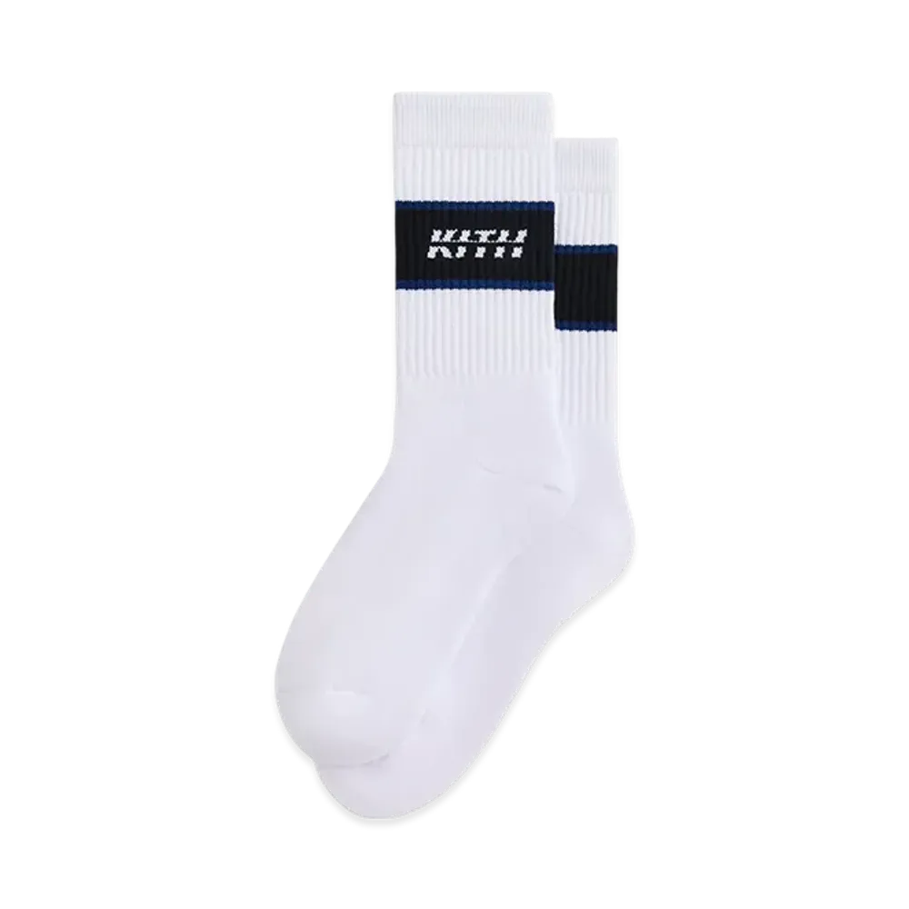 Kith Moto Crew Socks "White"