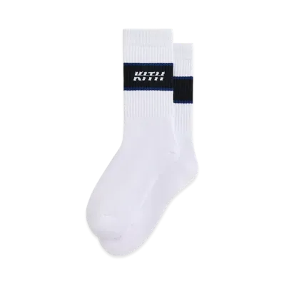 Kith Moto Crew Socks "White"