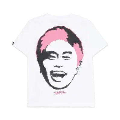 SAPEur x MASATOSHI HAMADA Kids Stamp Logo S/S Tee #5 "White/Coralpink"