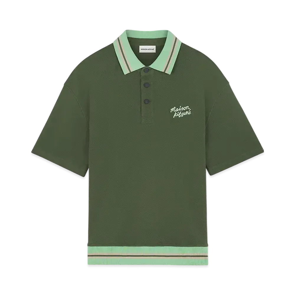 Maison Kitsune Oversize Polo "Ranger Green"
