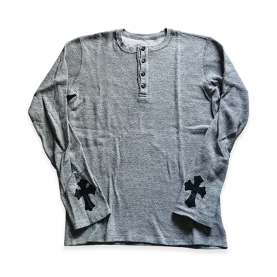 Chrome Hearts BS Fleur Cross Patch Thermal Shirt "Gray"