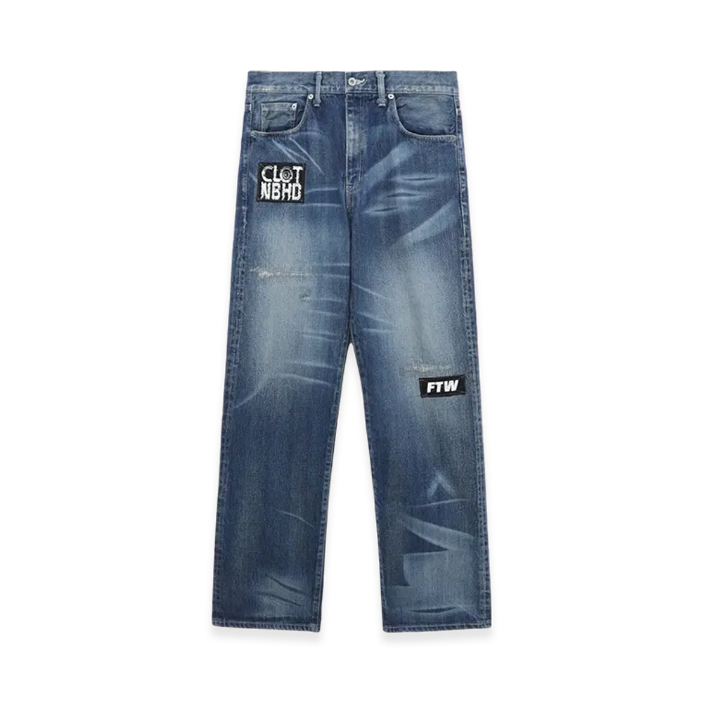 NEIGHBORHOOD x CLOT Savage Denim Deep Basic Pants "Indigo"