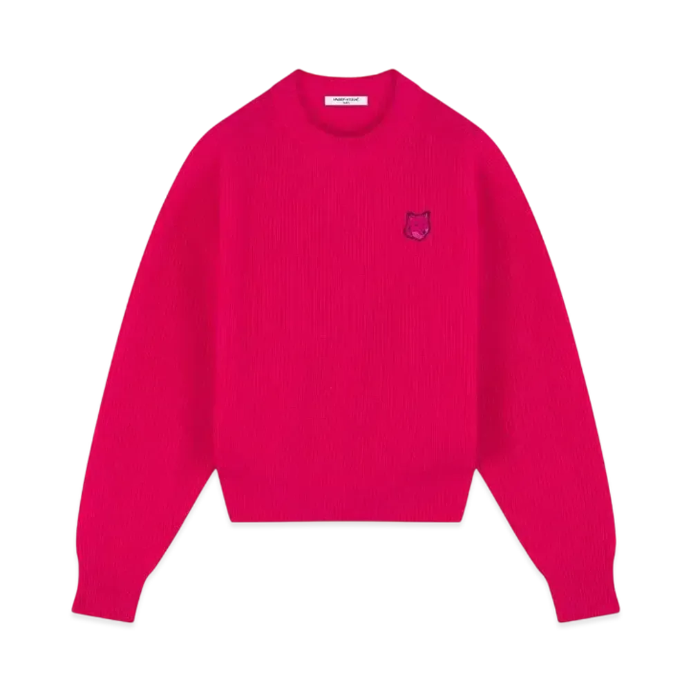 Maison Kitsune Women'S Bold Fox Head Patch Comfort Rib Jumper "Supernova"