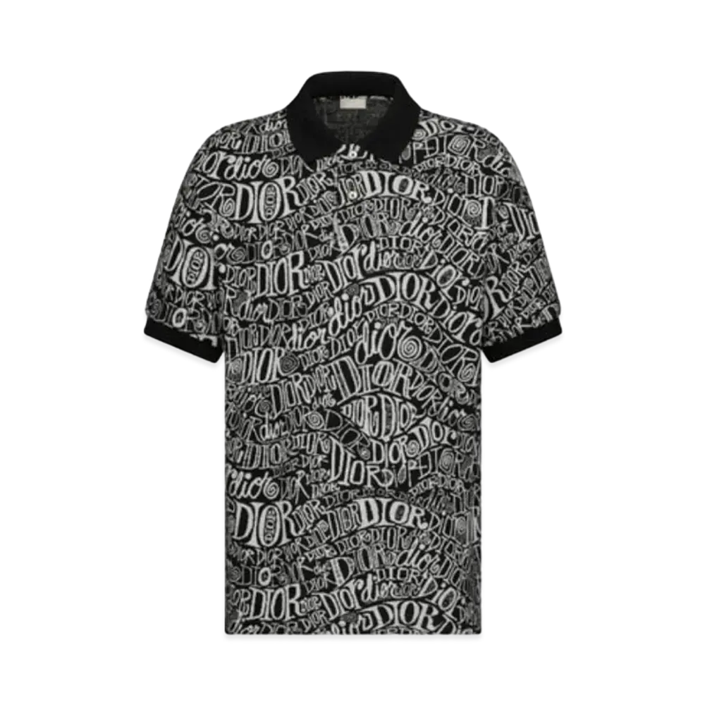 Dior x Shawn Stussy Oversized Polo Shirt "Black"