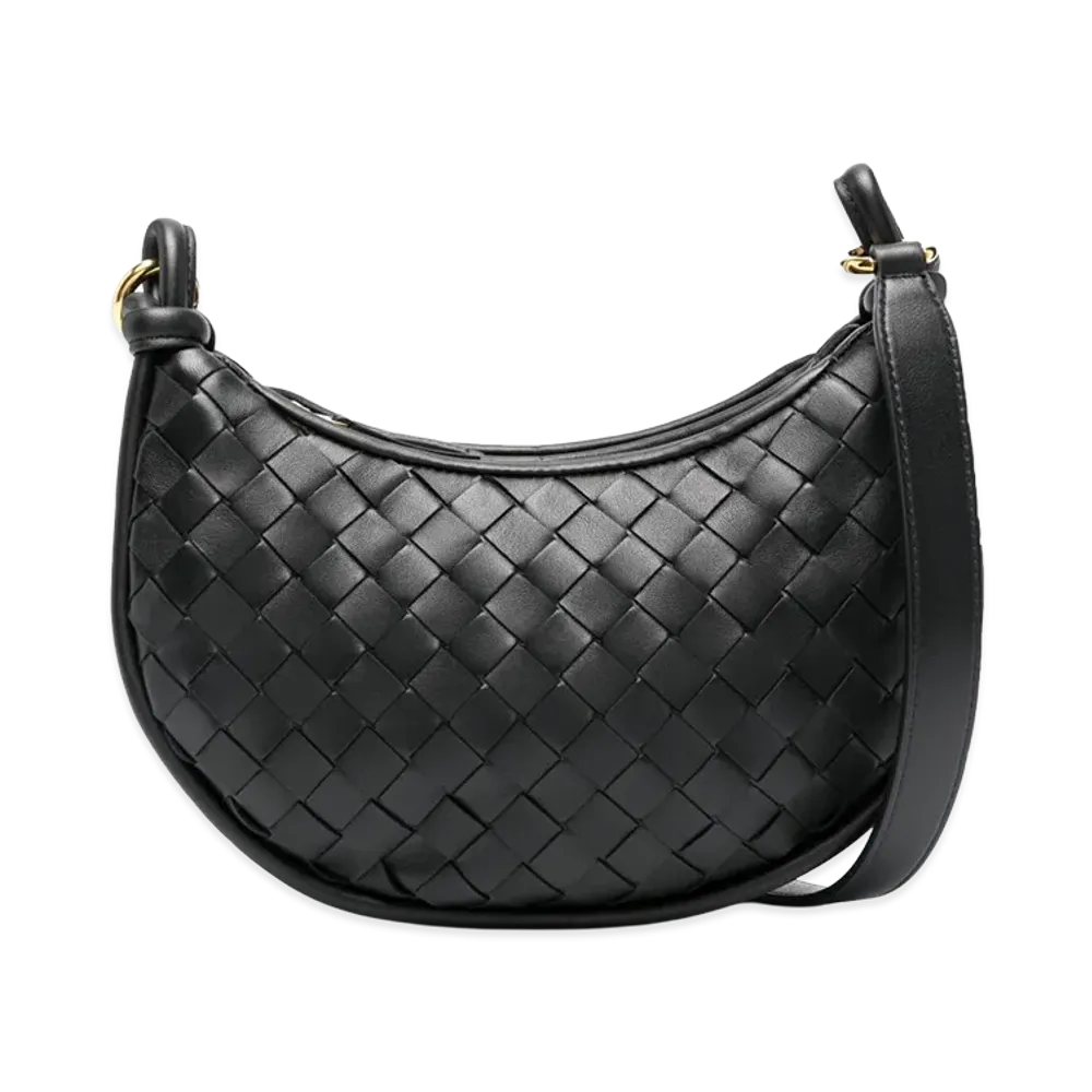 Bottega Veneta Women's Leather Gemelli Crossbody Bag "Black"