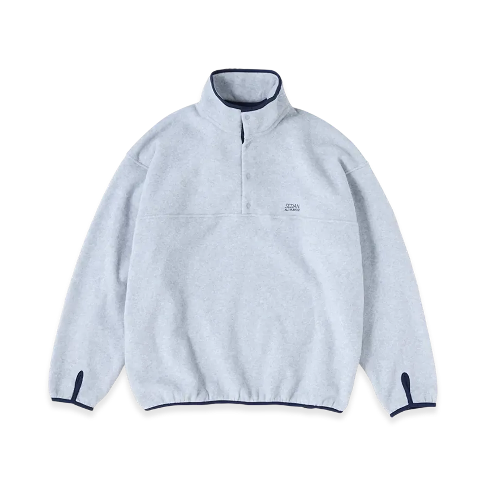 SEDAN ALL-PURPOSE Fleece Snap Pullover "Ash"