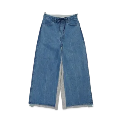 FACETASM Jersey Merging Denim "Indigo"