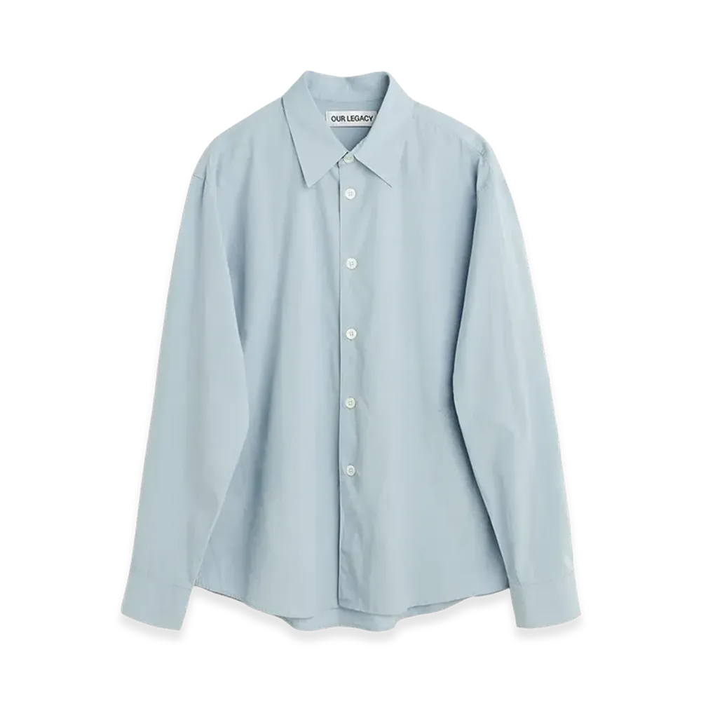 OUR LEGACY Powder Blue Liquid Poplin "Powder Blue Liquid Poplin"