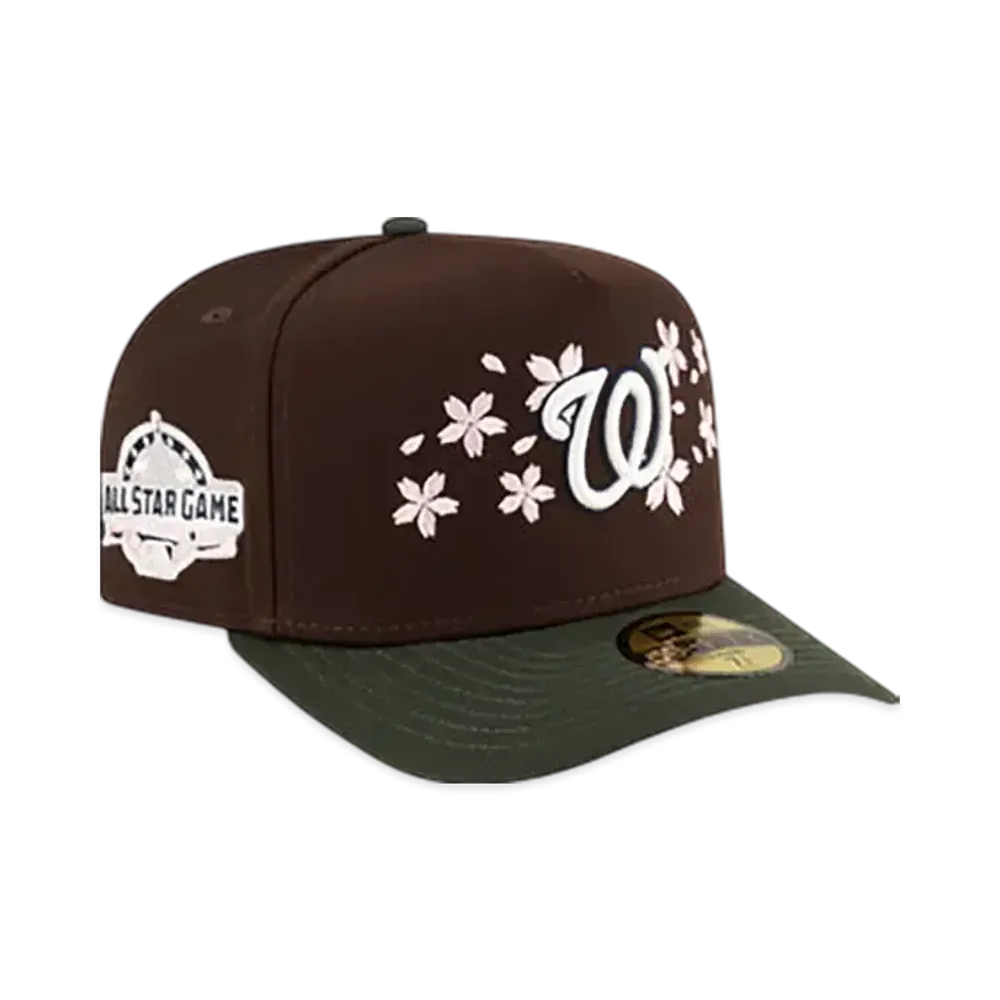 NEW ERA Just Caps Cherry Blossom 59Fifty A-Frame Fitted Washington Nationals "Brown/Green"