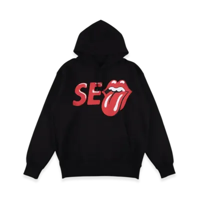 WIND AND SEA x The Rolling Stones Hoodie "Black/Red"