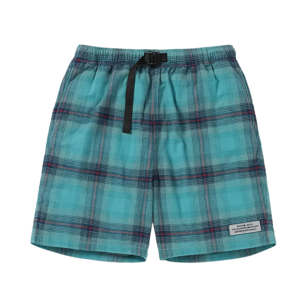 thisisneverthat Belted Check short "Green"
