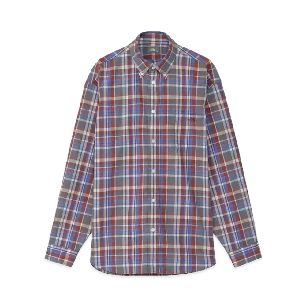 The North Face Long Sleeve Madras Shirt "Iron Red x Gravel"