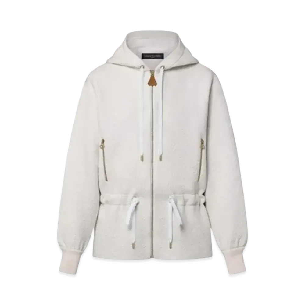 Louis Vuitton Embossed Monogram Peplum Hoodie "Milky White"