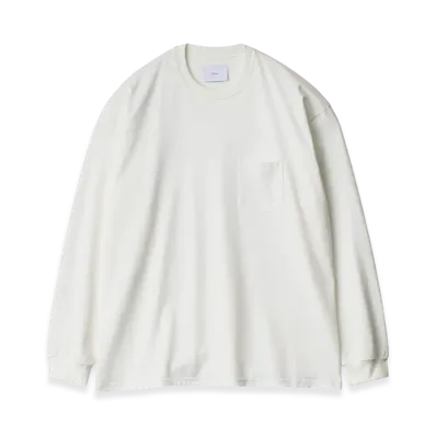 ssstein Oversized Long Sleeve Pocket Tee "White"