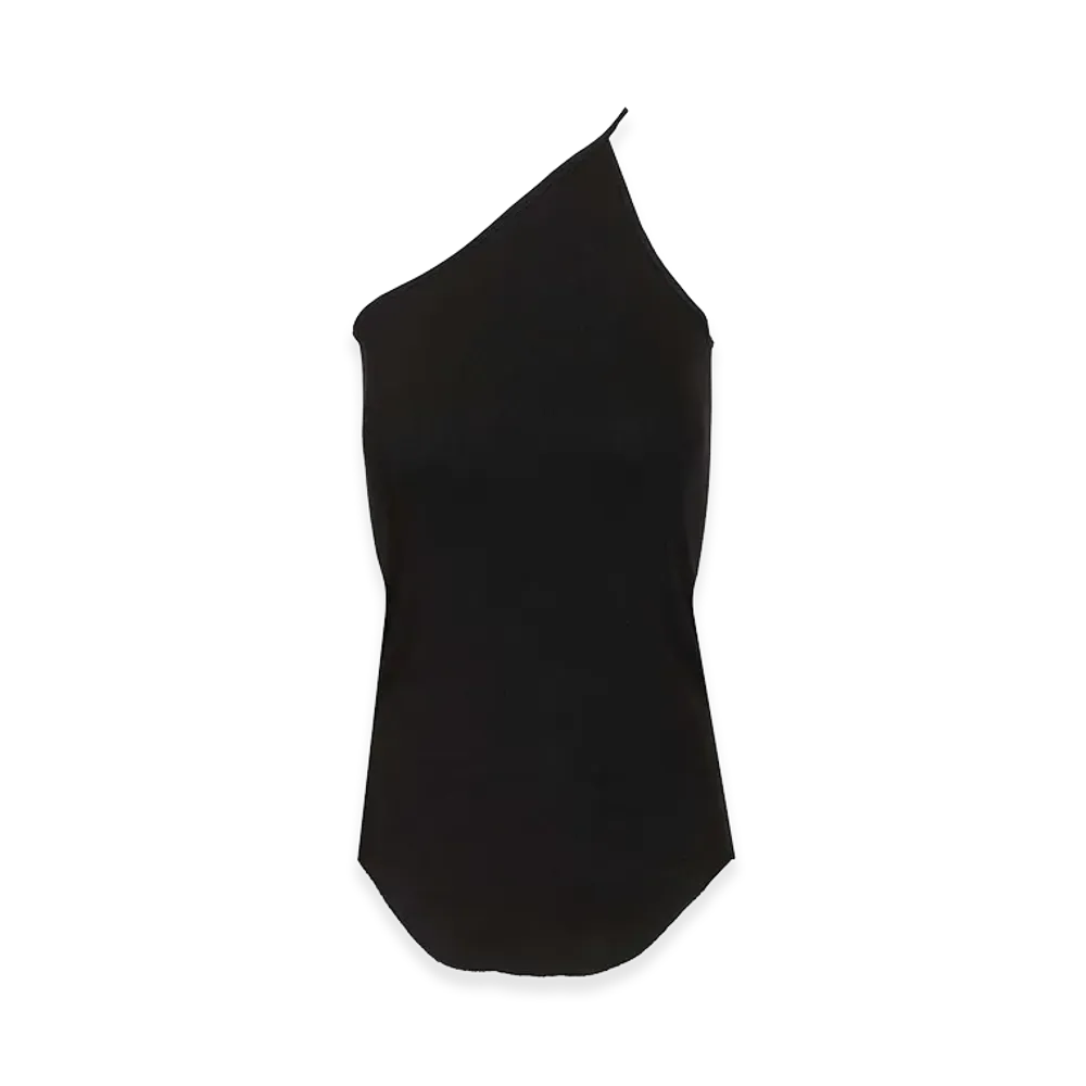 Rick Owens Women's Single-Shoulder Tank "Black"