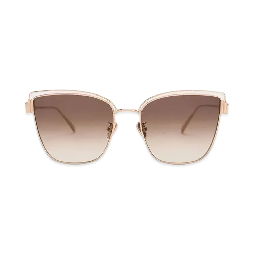 CHARLES & KEITH Wire-Frame Cat-Eye Sunglasses "RoseGold"