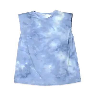 atmos pink Shoulder Pad Sleeveless Tops "Blue"