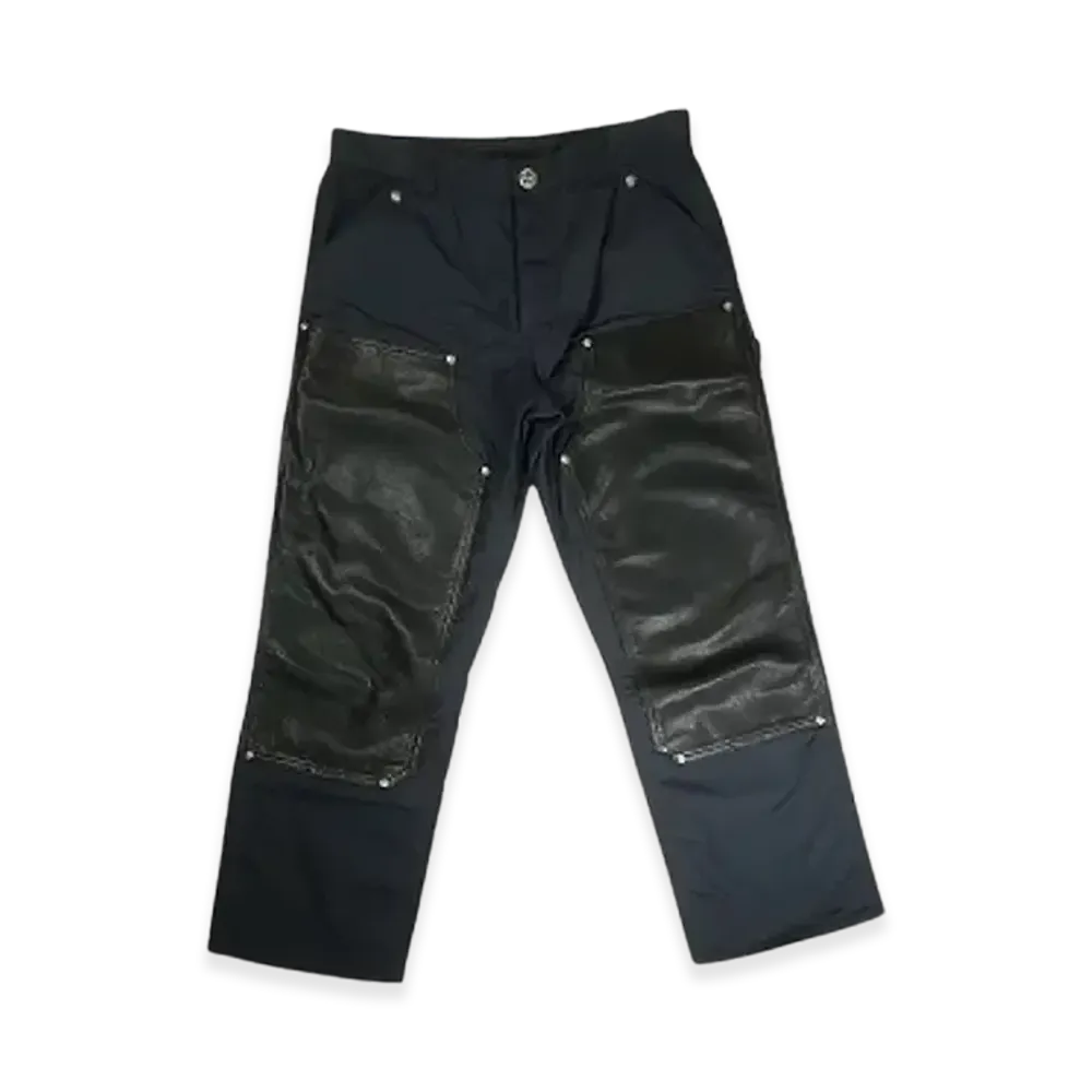 Chrome Hearts Cemetery Cross Patch Double-Knee Carpenter Pants "Dark Navy"