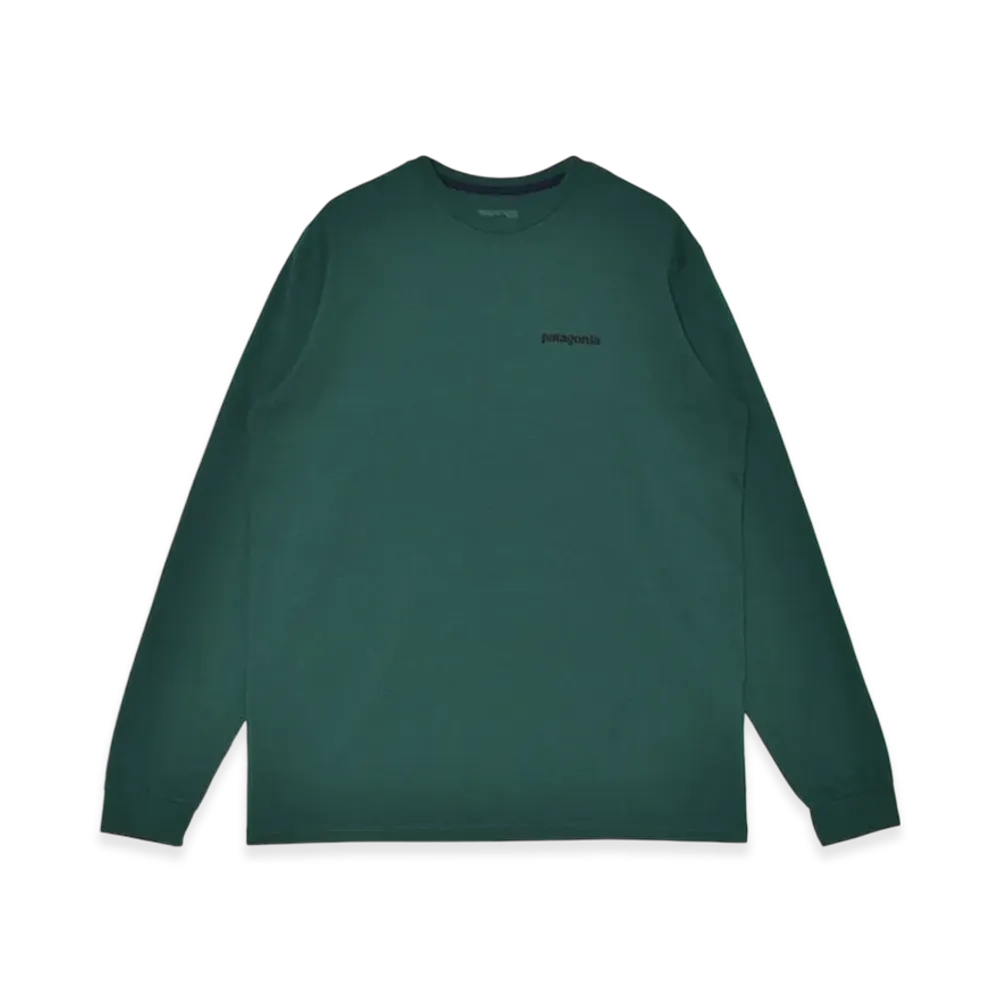 Patagonia Long-Sleeved P-6 Logo Responsibili T-Shirt "Cascade Green"