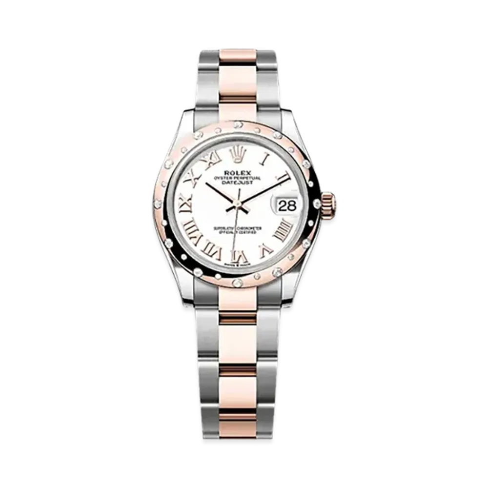 ROLEX Datejust 31mm Oystersteel & Everose Gold Diamond 278341RBR "White"
