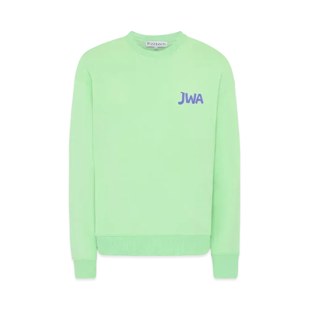 JW ANDERSON Mini Logo Print Sweatshirt "Green"