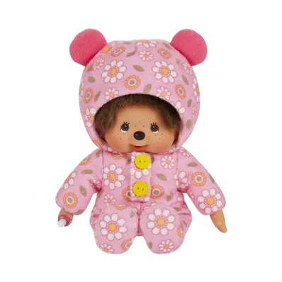 Sekiguchi Print Romper S Monchhichi-chan Pink