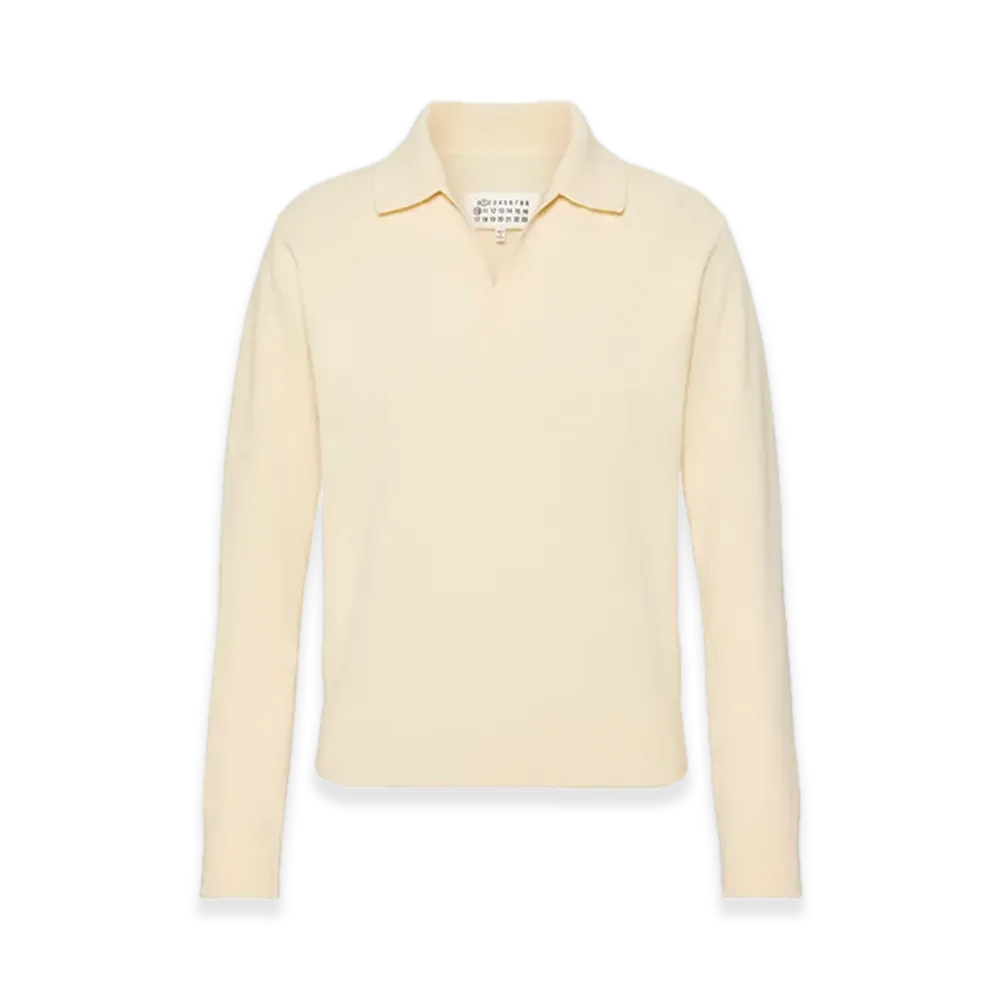 Maison Margiela Polo Knit Top "Cream"