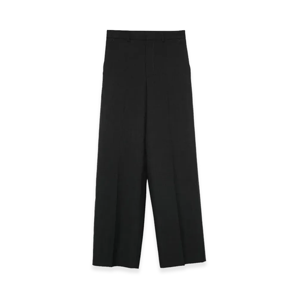 GUCCI Women's Logo Embroidery Wool Pants "Grey"