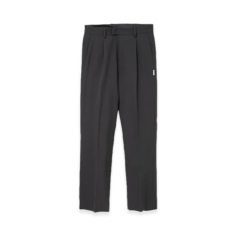 TTTMSW Wool straight slacks "Charcoal Grey"