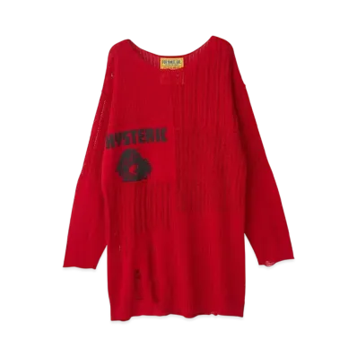 HYSTERIC GLAMOUR The Hysteric Woman Crash Sweater "Red"