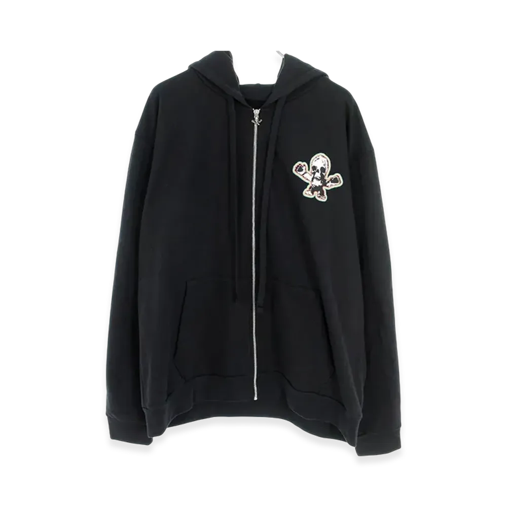 Chrome Hearts FOTI Rainbow Scroll Zip Up Hoodie "Black"