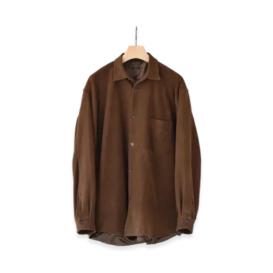 COMOLI Suede Shirt "Brown"