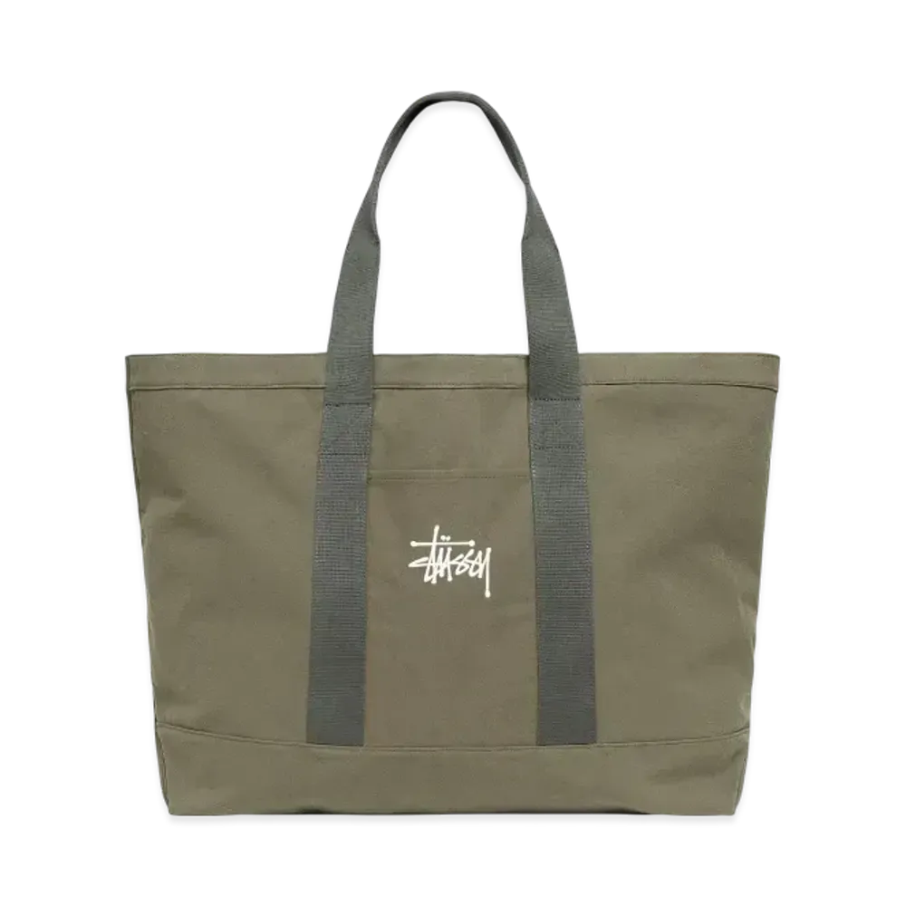 Stussy Canvas Extra Large Tote Bag "Green"