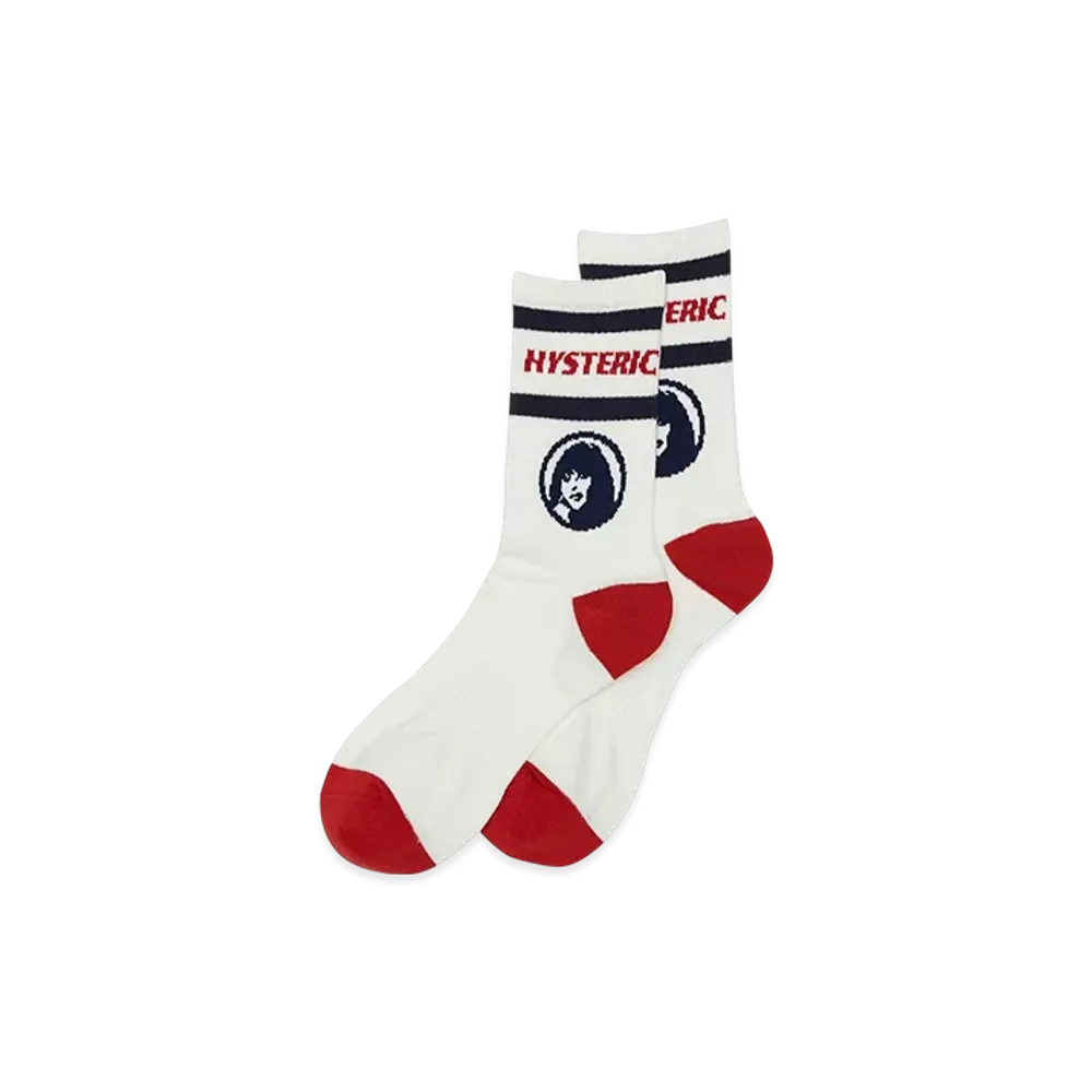 HYSTERIC GLAMOUR Circle Girl Socks "Navy"