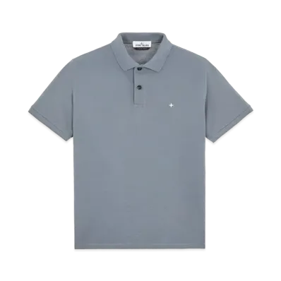 Stone Island 21717 STRETCH COTTON PIQUE_SLIM FIT "Pastel Blue"