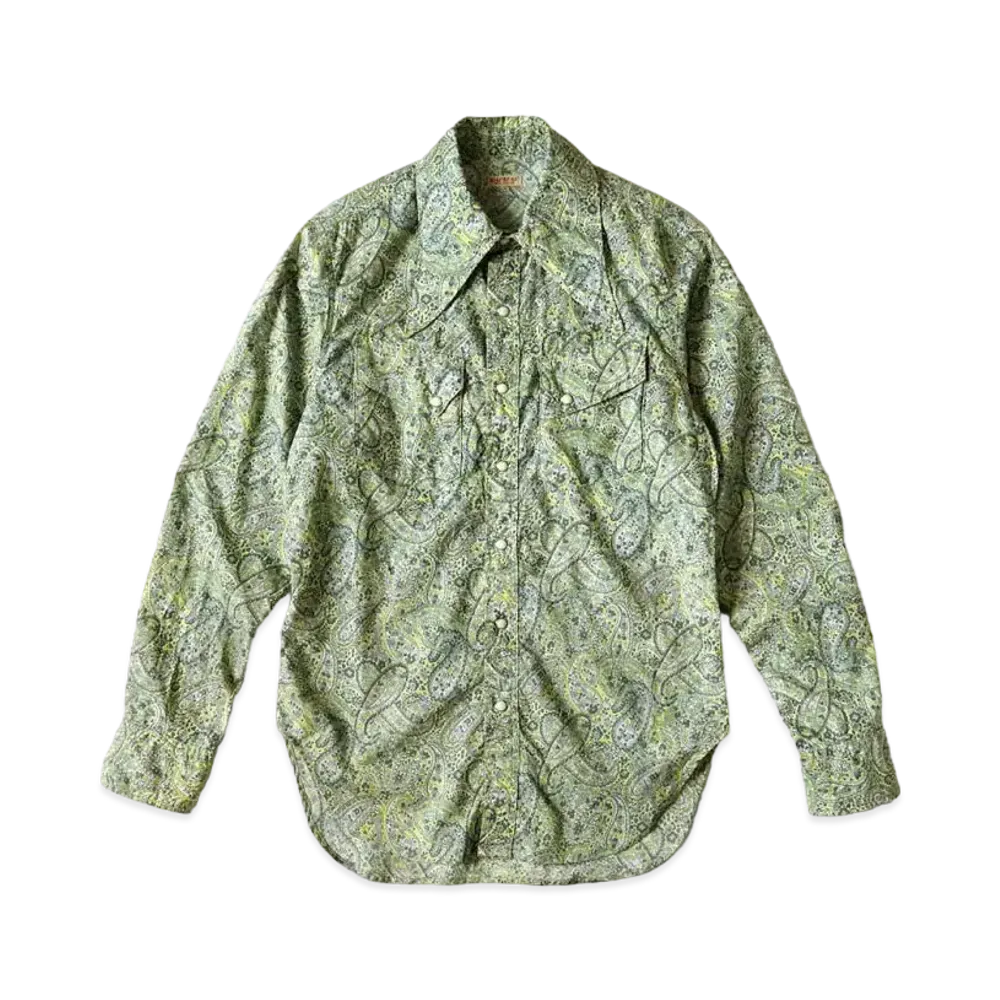 KAPITAL Lawn Paisley Wrangle Color Western Shirt "Yellow"