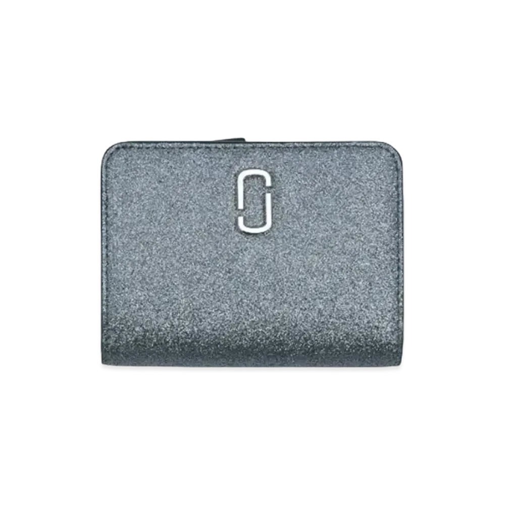 Marc Jacobs The Galactic Glitter J Marc Mini Compact Wallet "Silver"