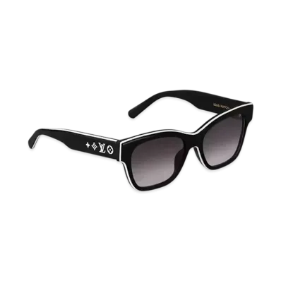 Louis Vuitton LV Line Square Sunglasses LV Initials Monogram Flowers "Noir/Creme"