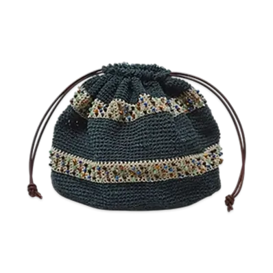 SUGARHILL Knitting Beads Bag Large "Mint Blue"