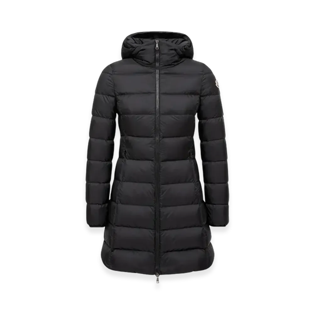 MONCLER Gie Hooded Long Down Jacket "Black"